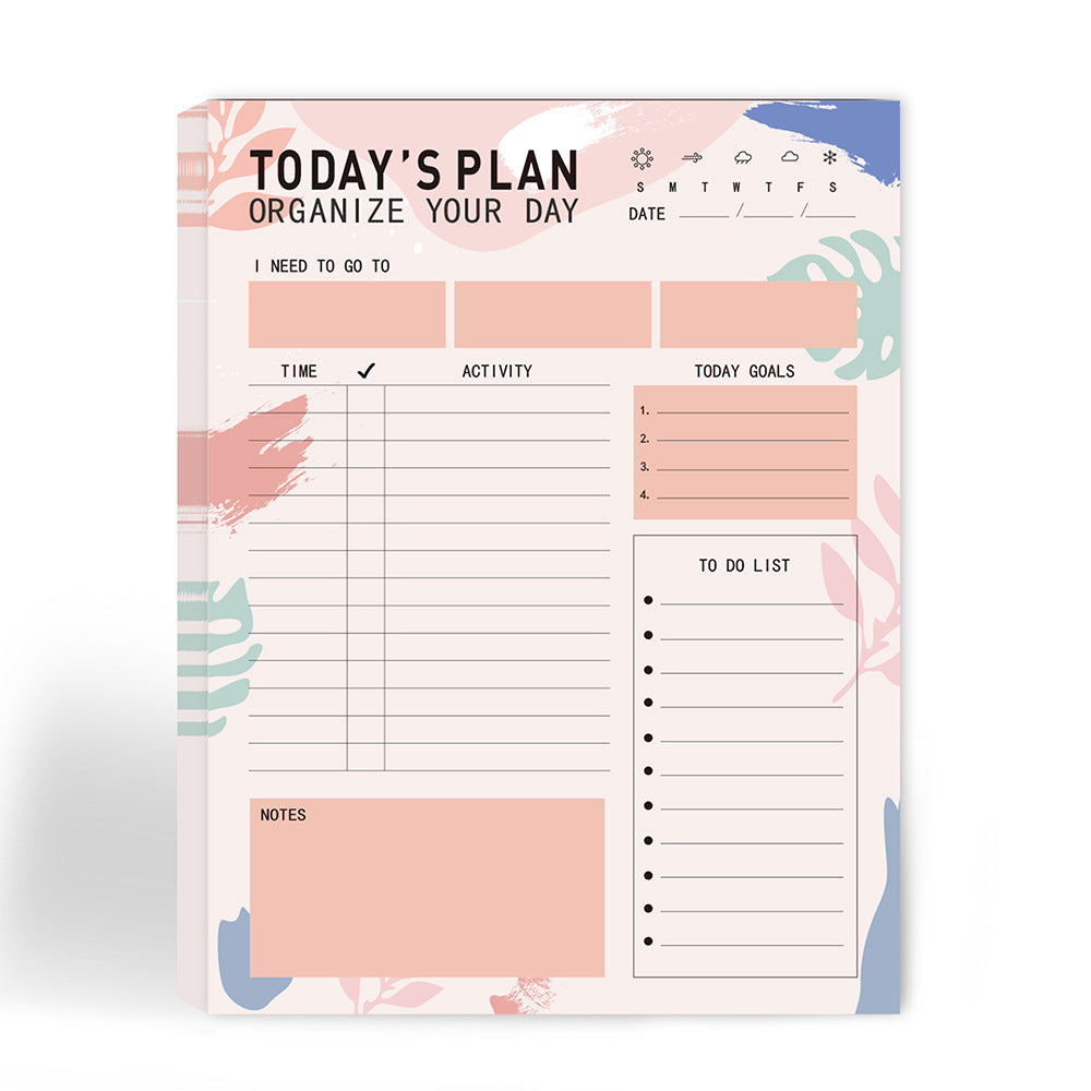 Daily, Weekly, Monthly Tear-Off Simple & Disciplined Planner For Time Management And Notes
