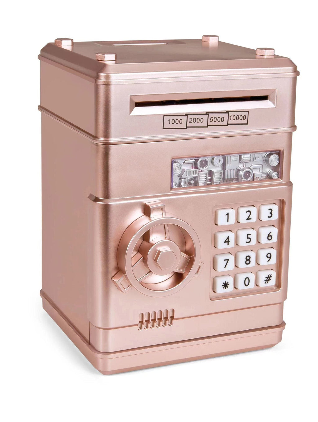 Cash Machine Savings Piggy Bank Password Lock Safe Box
