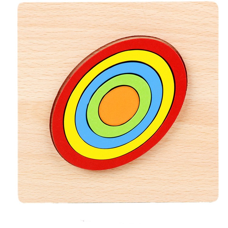 1-3 Years Old Baby Children's Puzzle Wooden 3d Shape Puzzle Toy