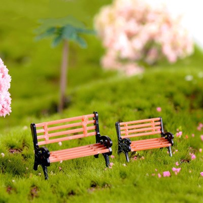 Miniature Model Mini Park Recliner Seat Chair Stool Plastic Artifact