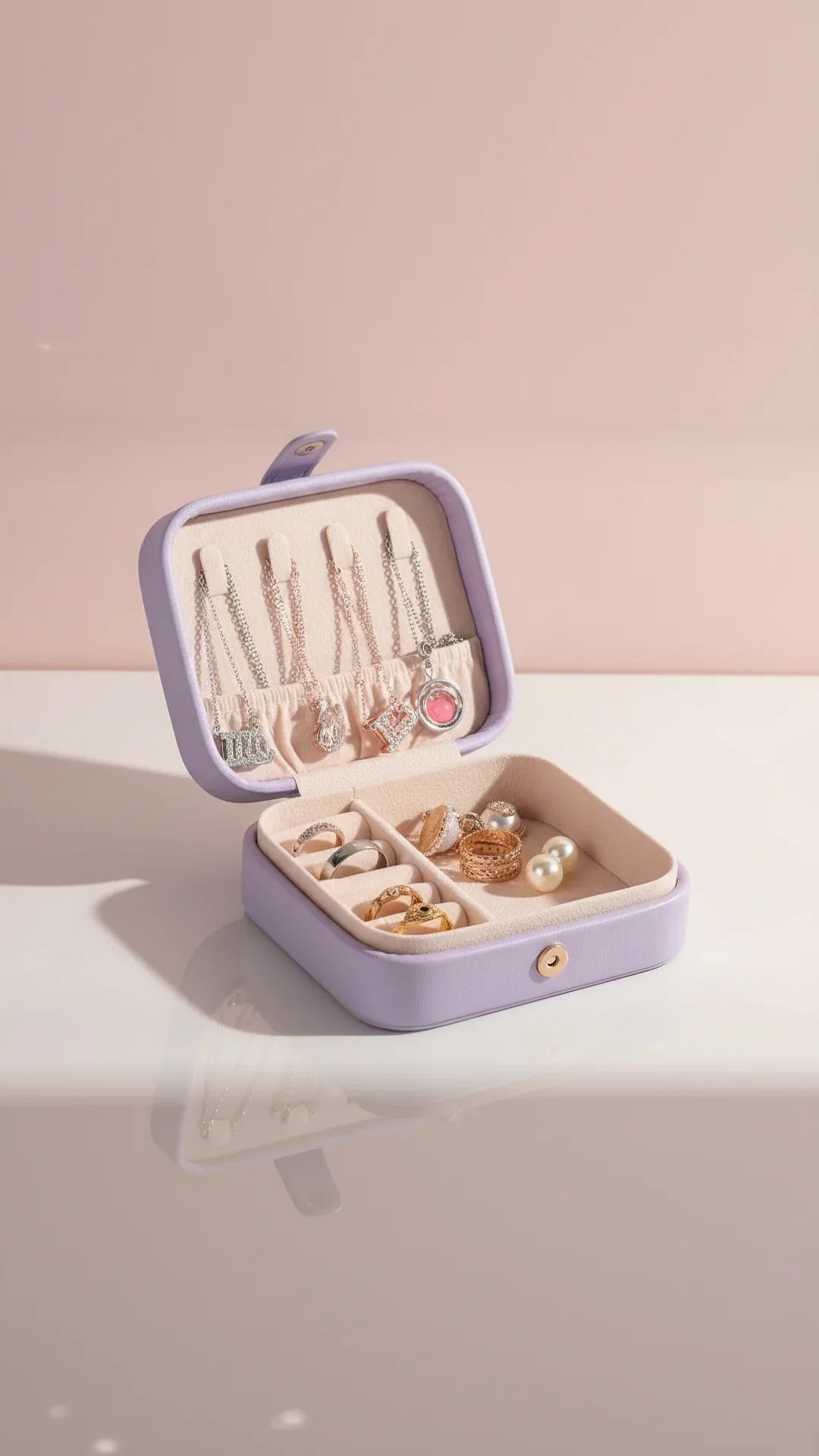 Quilted Travel Jewellery Box Organizer