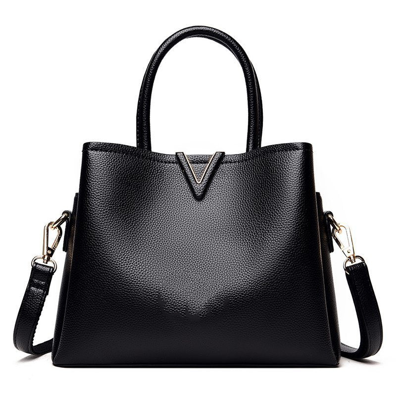 Women's Large Leather Tote Bag | 3 Compartment Work Bag