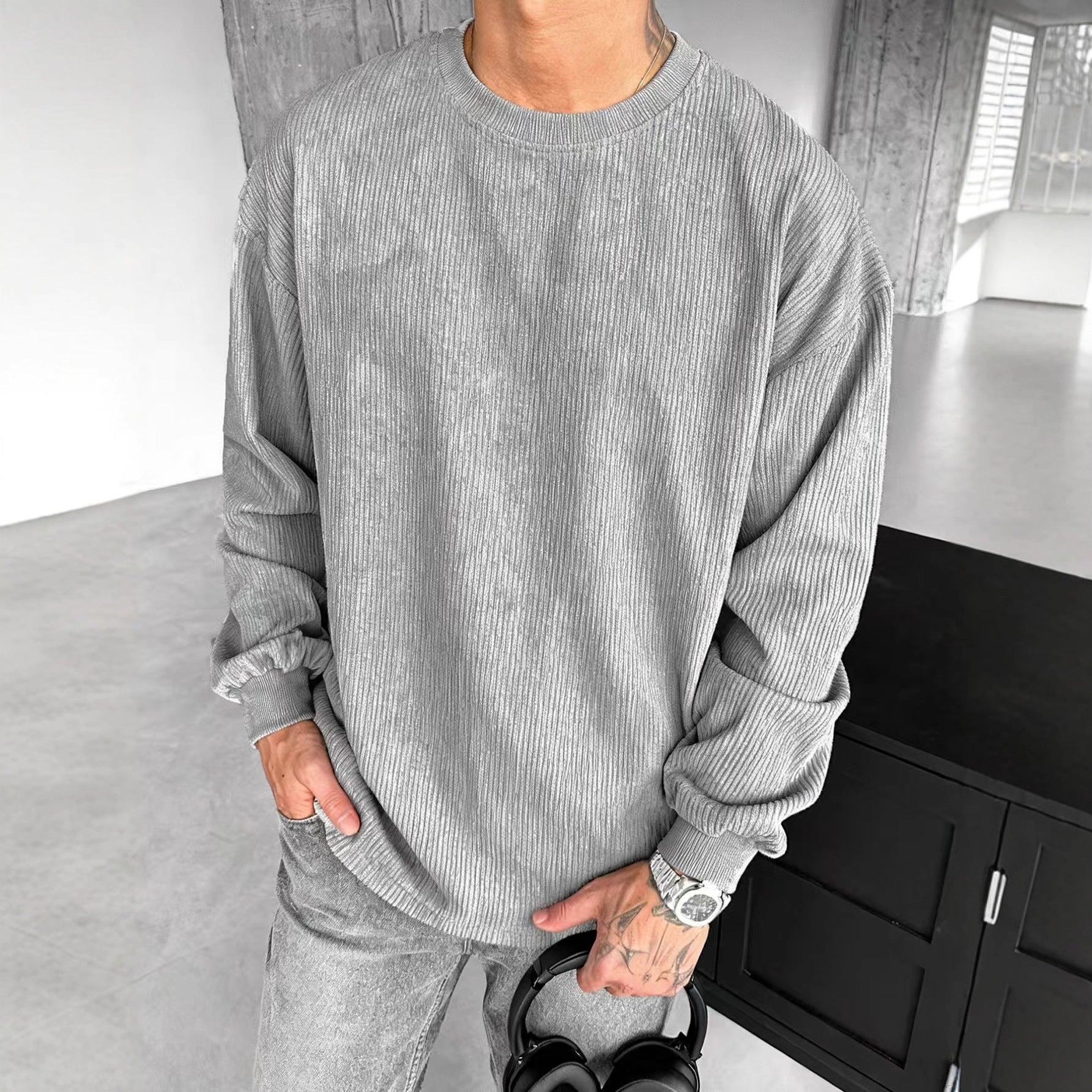 Casual Trends Round Neck Sweater Long Sleeve