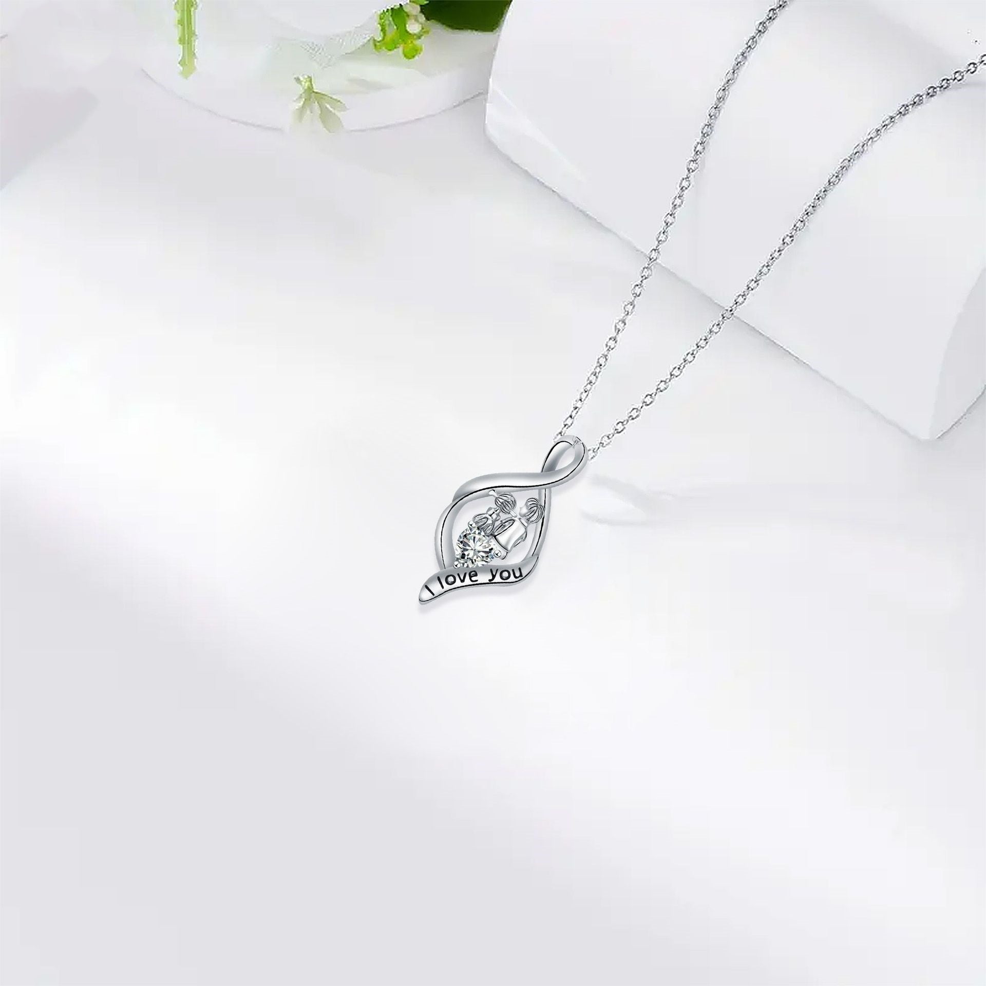 Father And Daughter Pendant Necklace Father's Day Gift
