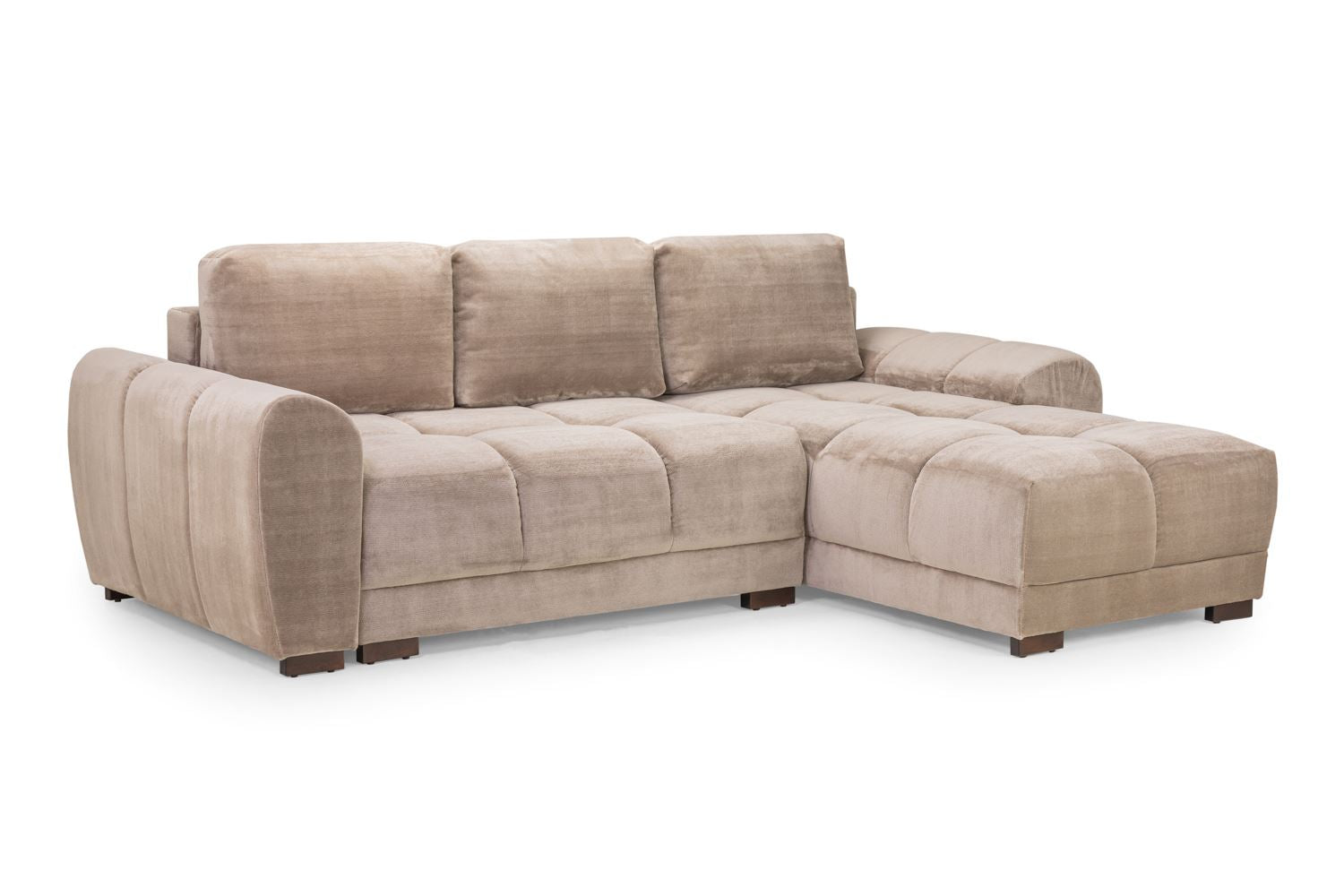 Azzuro  Universal Corner Sofa bed: Plush Velvet, Convertible Sofa with Storage