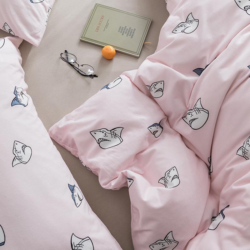 CA058 Linen Duvet Cover + Bed Sheet + 2 Pillowcases, King, More Patterns Available