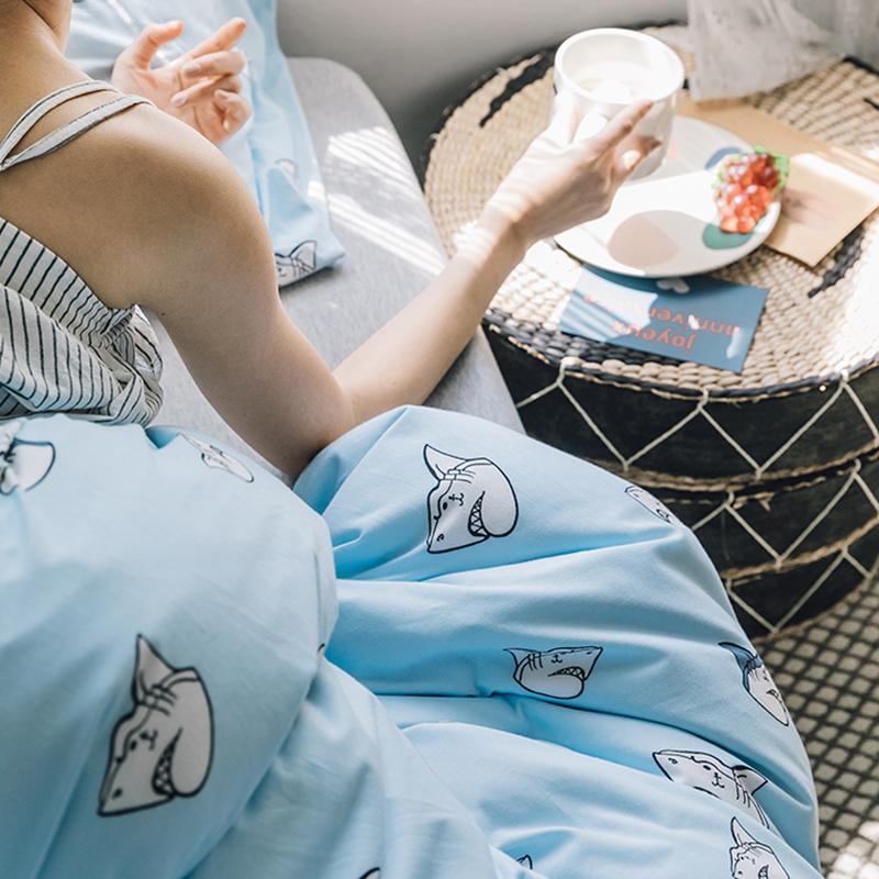 CA058 Linen Duvet Cover + Bed Sheet + 2 Pillowcases, King, More Patterns Available