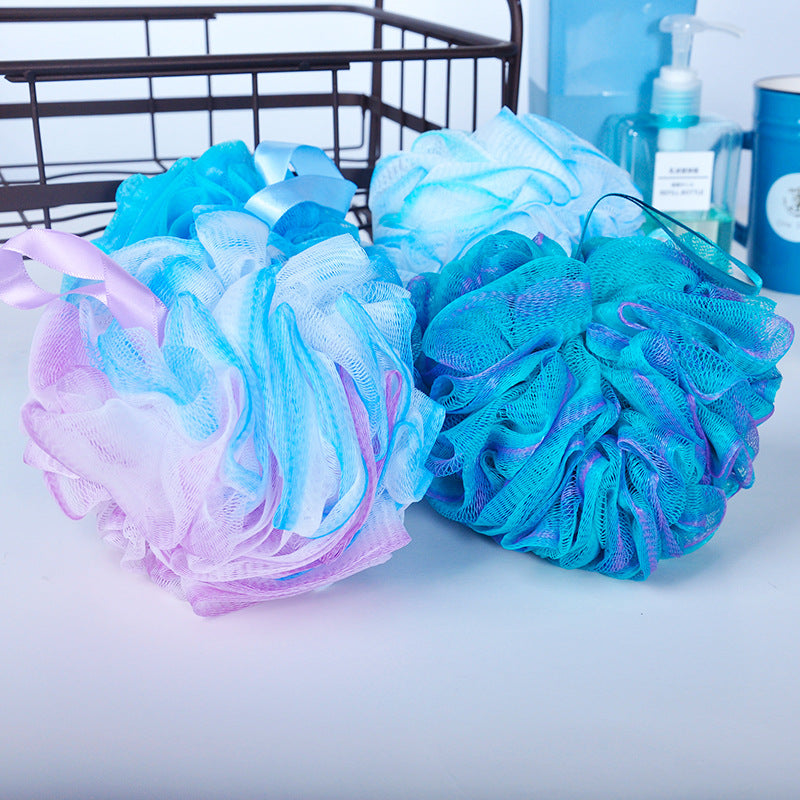 New Style Brush Back Big Flower Foam Bath Ball