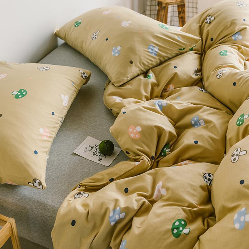 CA414 Cotton Duvet Cover + Bed Sheet + 2 Pillowcases, King, More Patterns Available