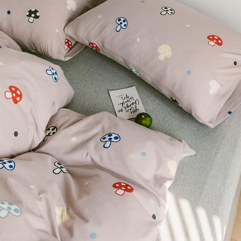 CA414 Cotton Duvet Cover + Bed Sheet + 2 Pillowcases, King, More Patterns Available