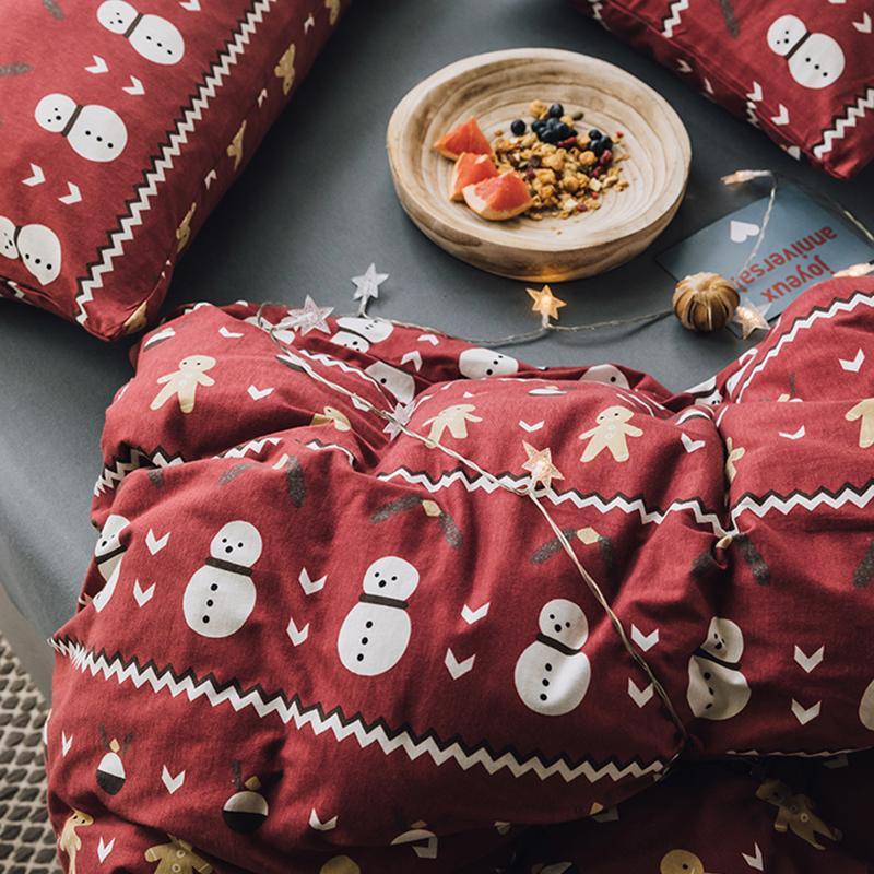CA514 Cotton Duvet Cover + Bed Sheet + 2 Pillowcases, King, More Patterns Available