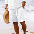 Stripe Print Shorts Summer Fashion Drawstring Sweatpants Casual Clothing For Men