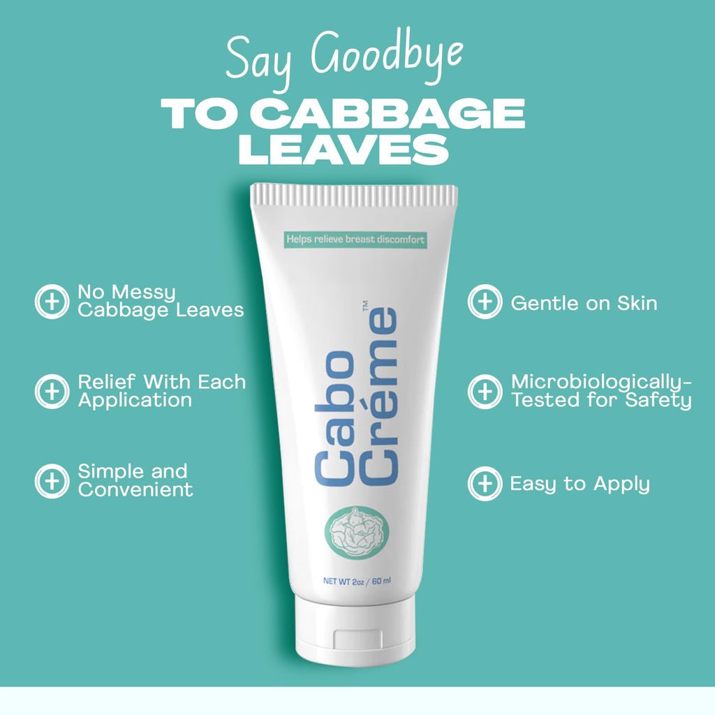 CaboCréme Cabbage Breast Cream for Engorgement & Weaning – 2-pack
