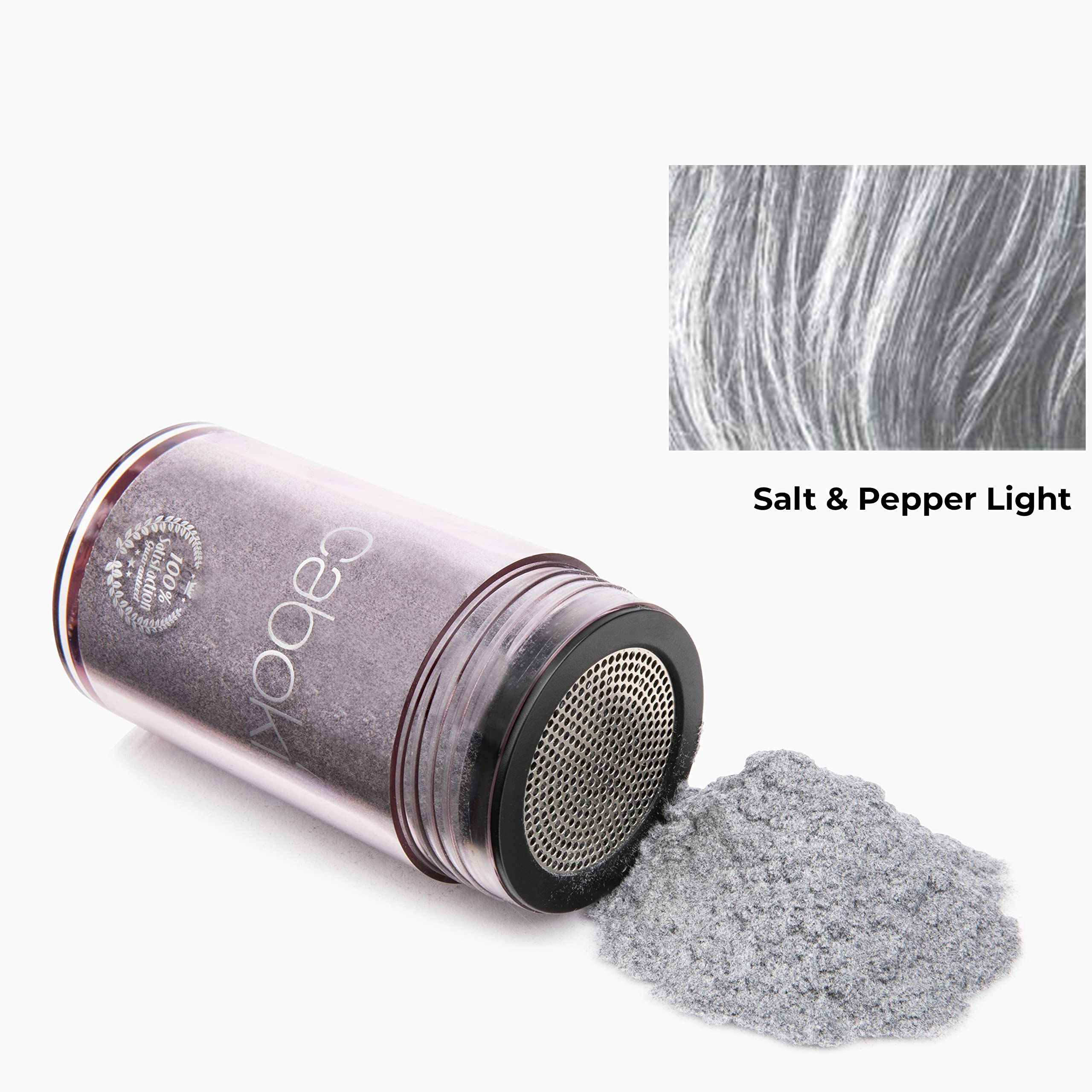 Caboki Hair Loss Concealer — All-Natural Fibers for Instant Fuller Hair (30g, 90-Day Supply) Salt & Pepper - Light
