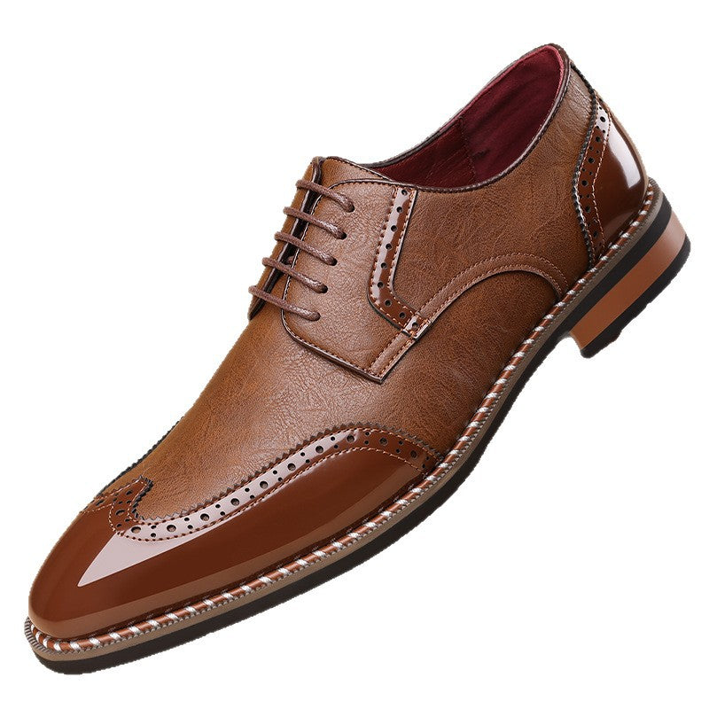 Men's High-end Versatile Comfortable Breathable Trendy Pointed Toe Leather Shoes