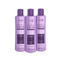 CADIVEU Plastica Dos Fios Keratin Smoothing System – Brazilian Keratin, 3x300ml Anti-Residue Shampoo & Repair Mask, Comb Included
