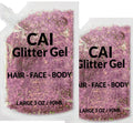 CAI BEAUTY NYC Face, Body & Hair Glitter Gel – Rose (2 Pack)