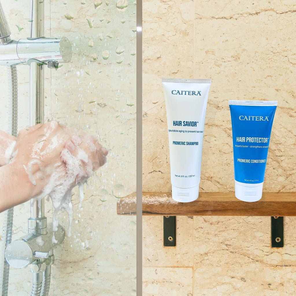 Caitera Promeric Shampoo & Conditioner Bundle for Thicker Hair | Turmeric, Biotin, Procapil