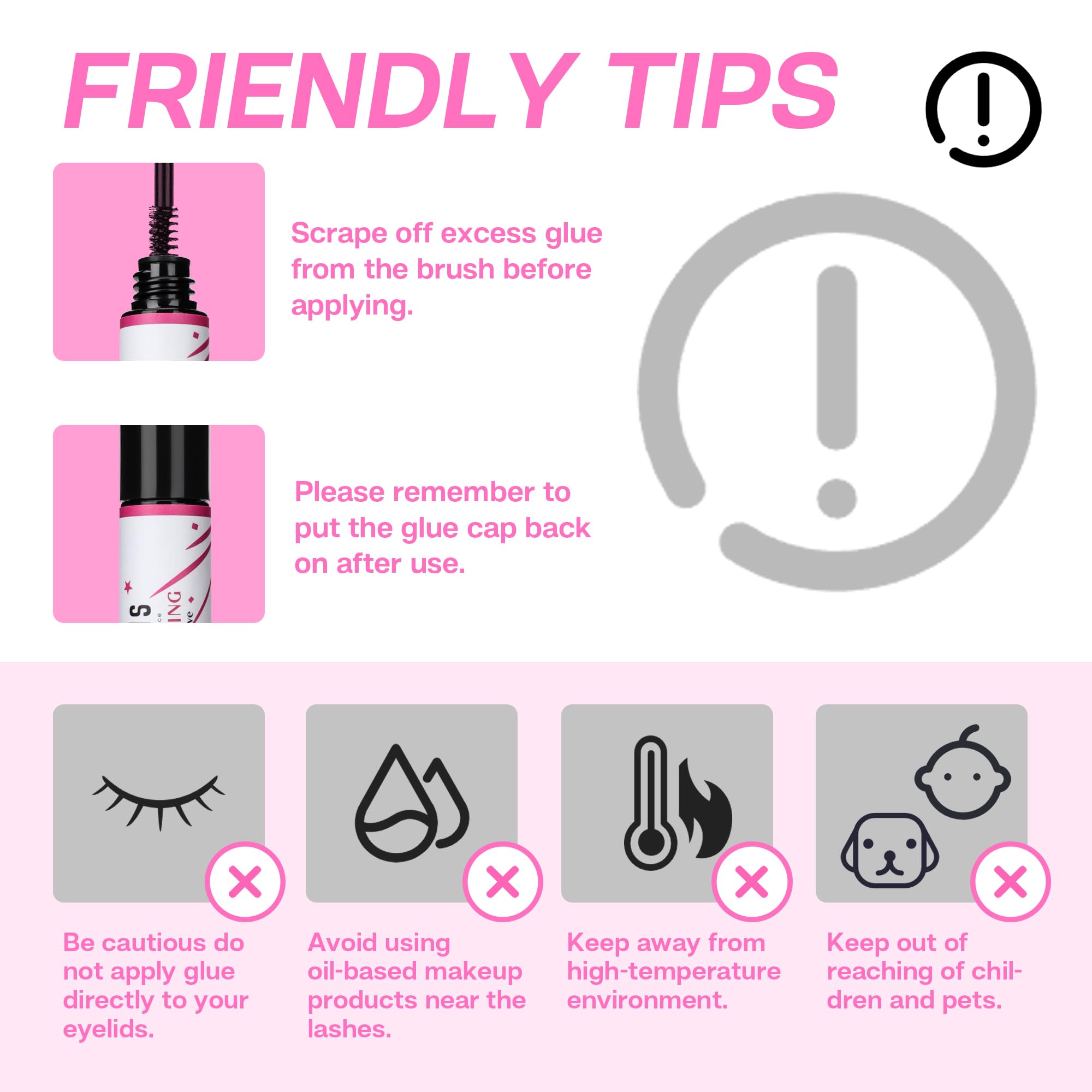 CALAILIS Lash Glue – 48h Hold for Cluster Lashes | Waterproof, Precise, 2 Pack