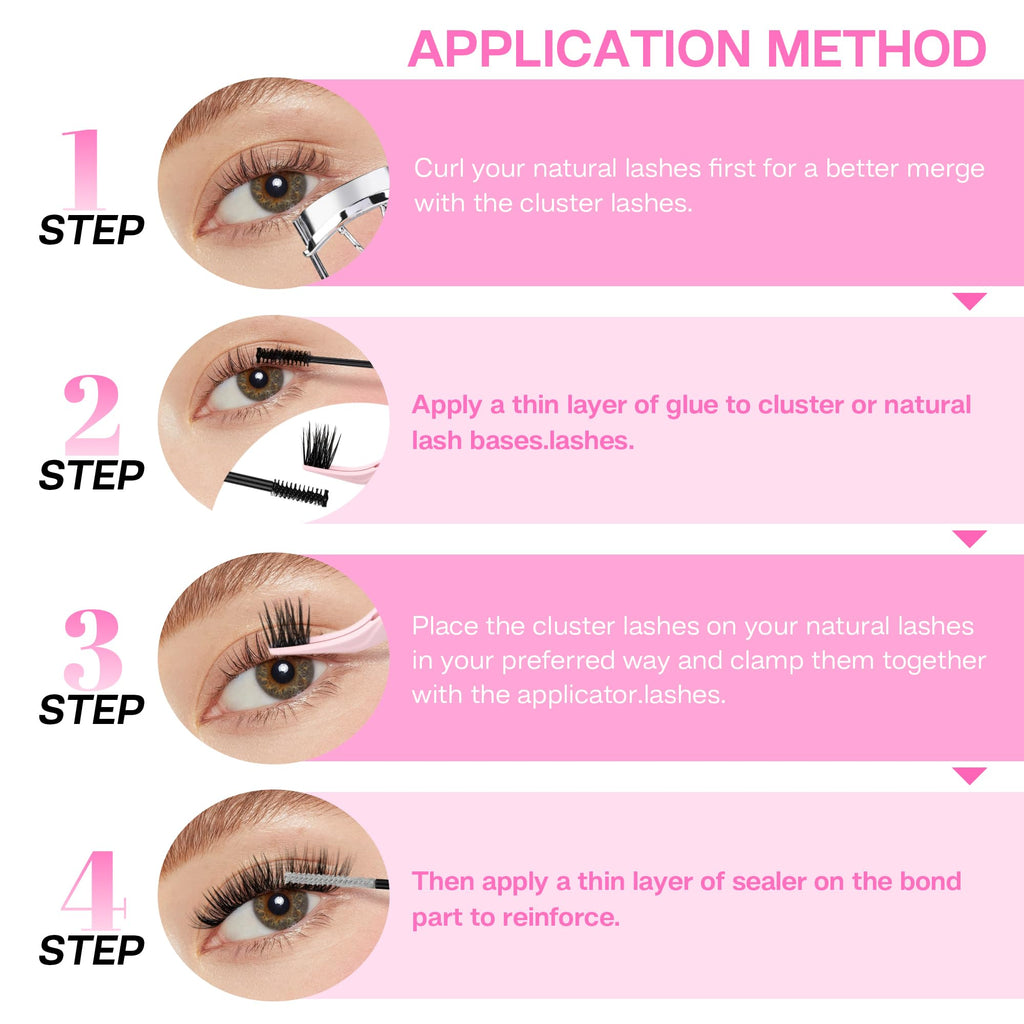 CALAILIS Lash Glue – 48h Hold for Cluster Lashes | Waterproof, Precise, 2 Pack