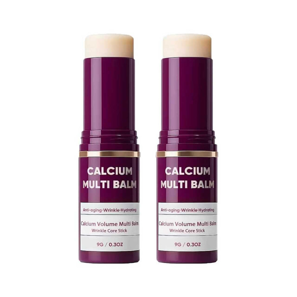 2Pcs Calcium Multi Balm – Anti-Aging Hydrating & Firming Face Stick for Eyes, Neck, and Face (Korean Collagen)