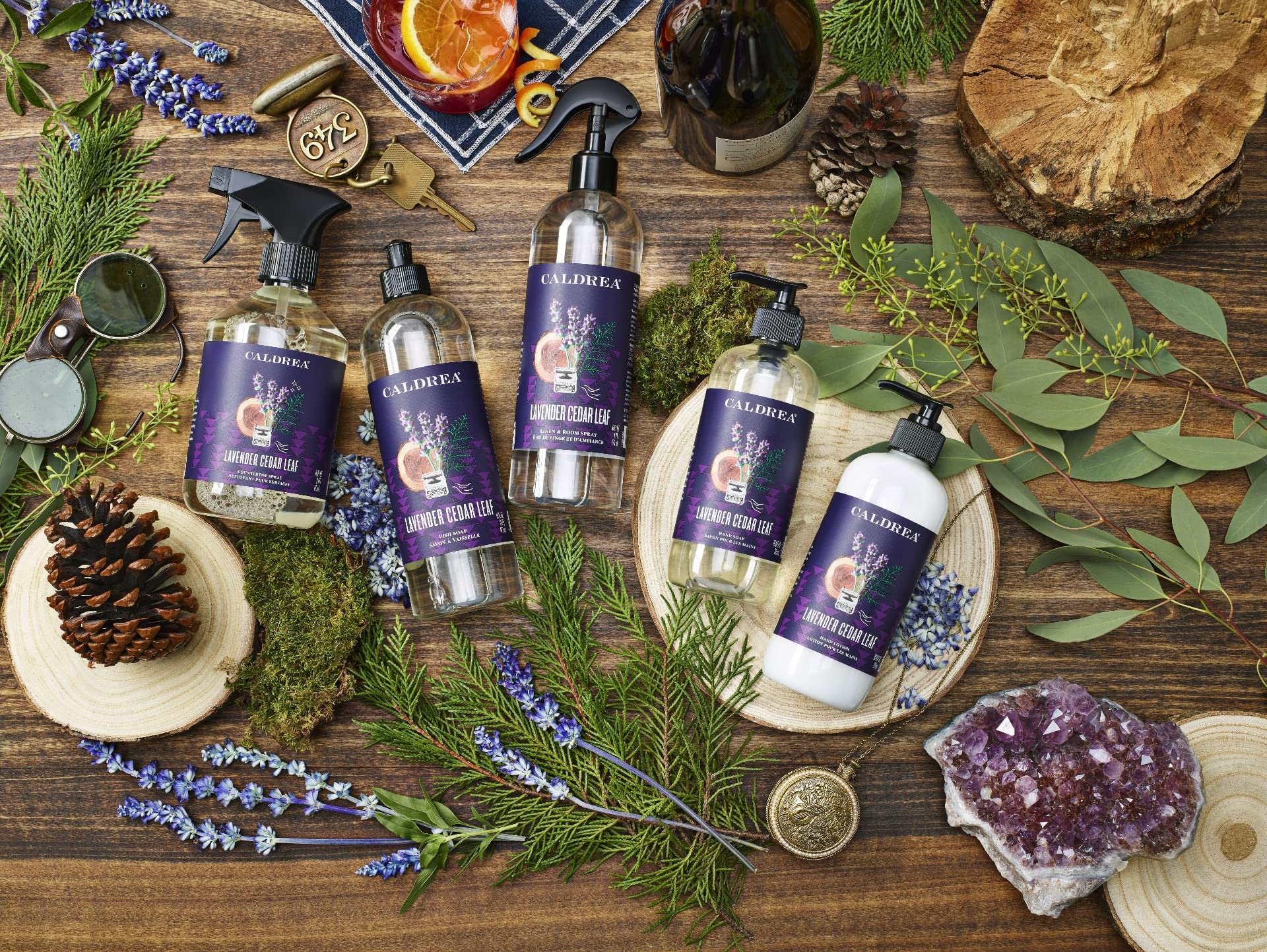 Caldrea Lavender Cedar Leaf Hand Soap – Aloe Vera & Olive Oil, 10.8 oz