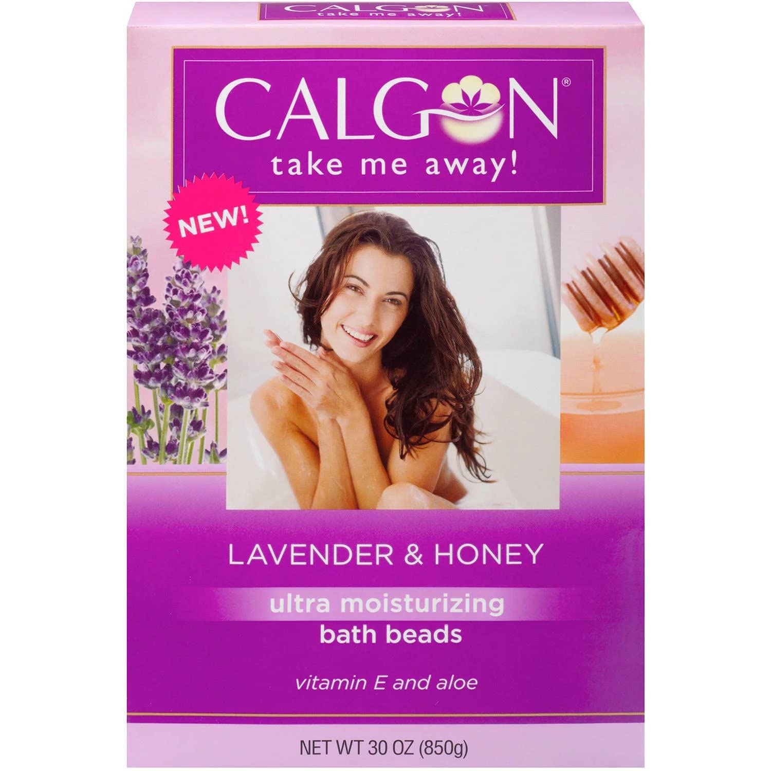 Calgon Ultra Moisturizing Bath Beads – Lavender Vanilla, 30 oz (2 Pack)