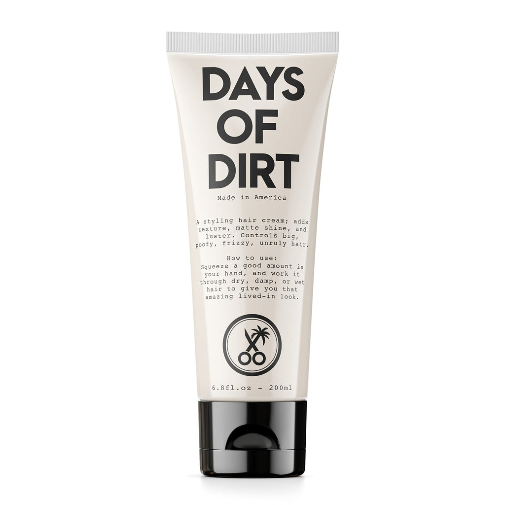 California Born Days of Dirt Hair Styling Cream – No-Hold Texture & Shine (USA Made)