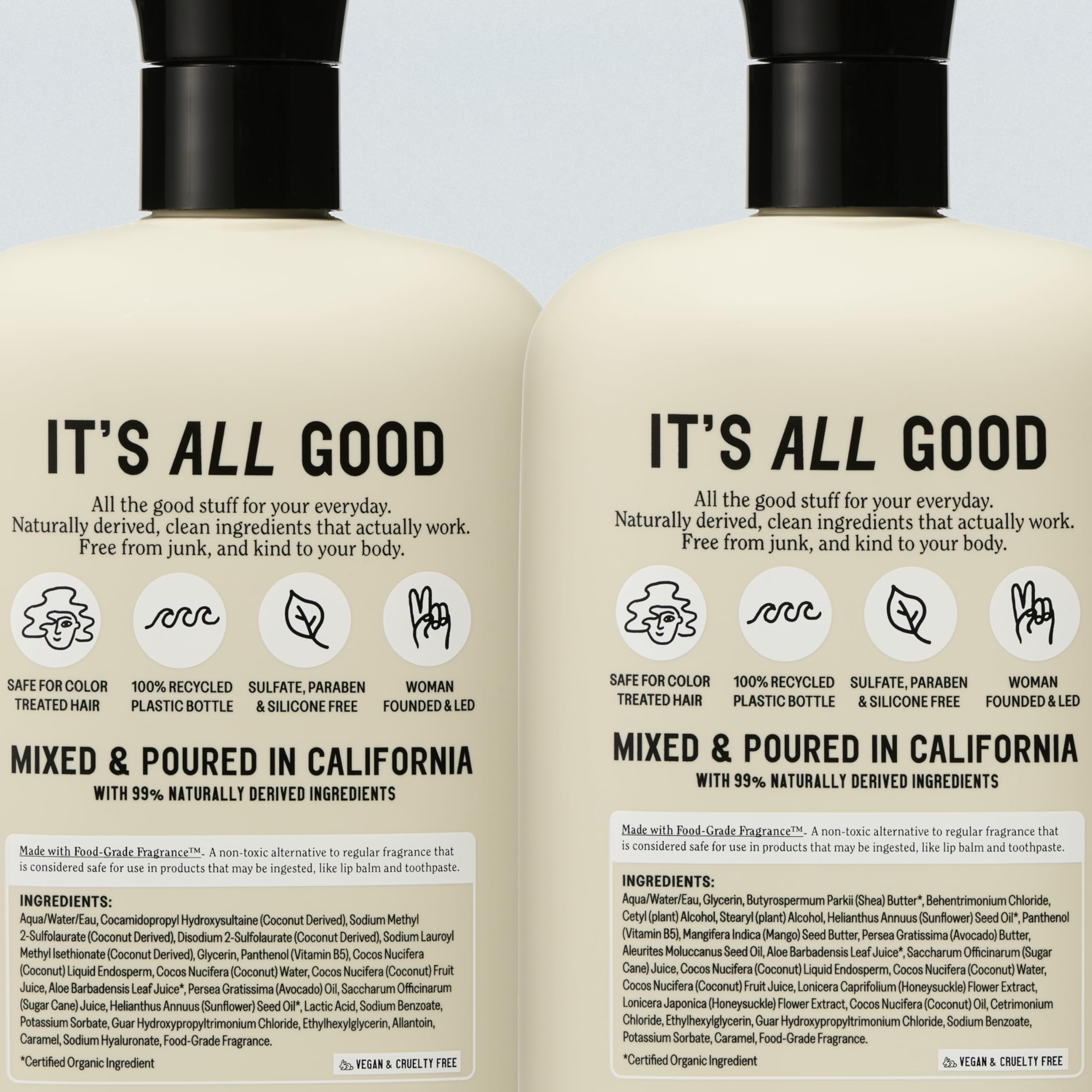 California Naturals Coconut Shampoo & Conditioner Set – 2x20oz, Vegan & Cruelty-Free