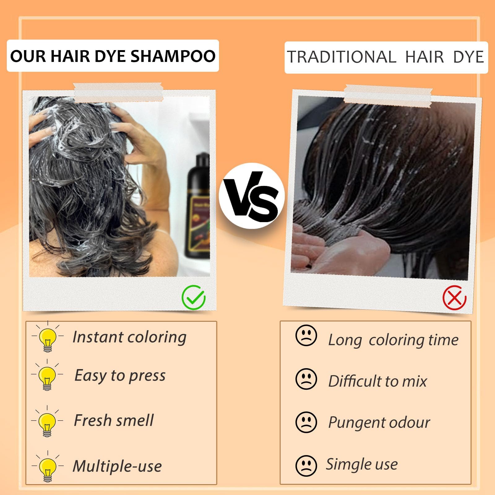 Callmynm Blonde Brown Hair Dye Shampoo 3-in-1 | Rich Color Shine 500ml