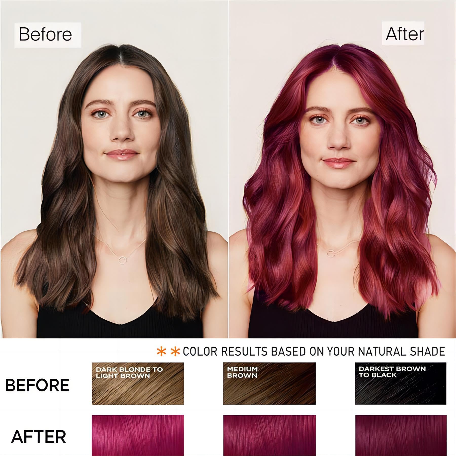 Callmynm Instant Wine Red Hair Dye Shampoo 3-in-1 for Gray Hair | 16.9 fl oz