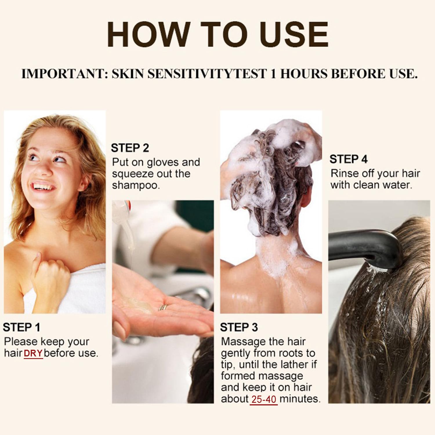 Callmynm Hair Dye Shampoo 3-in-1 with Argan Oil — Instant Gray Coverage (500ml Dark Red Wine)
