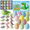 CalmNFiz Bath Bombs with Surprise Dinosaur Toys – 12 Pack, Organic & Natural