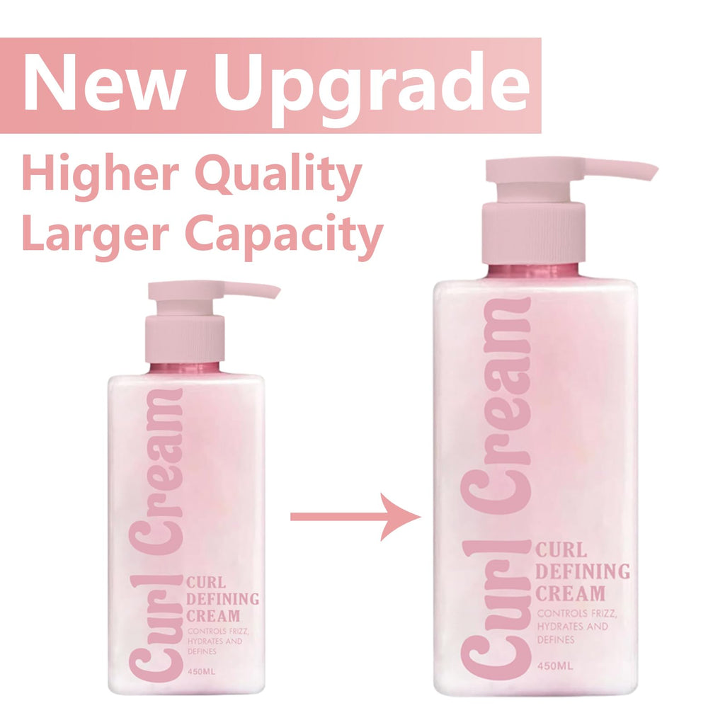 Calyphra Curl Defining Cream | 15.22 Fl Oz Anti-Frizz for Curly & Wavy Hair
