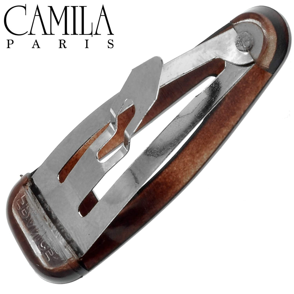 Camila Paris AD89/2 French Hair Barrettes – 3-Inch Tortoise Clips, Strong Hold, Made in France