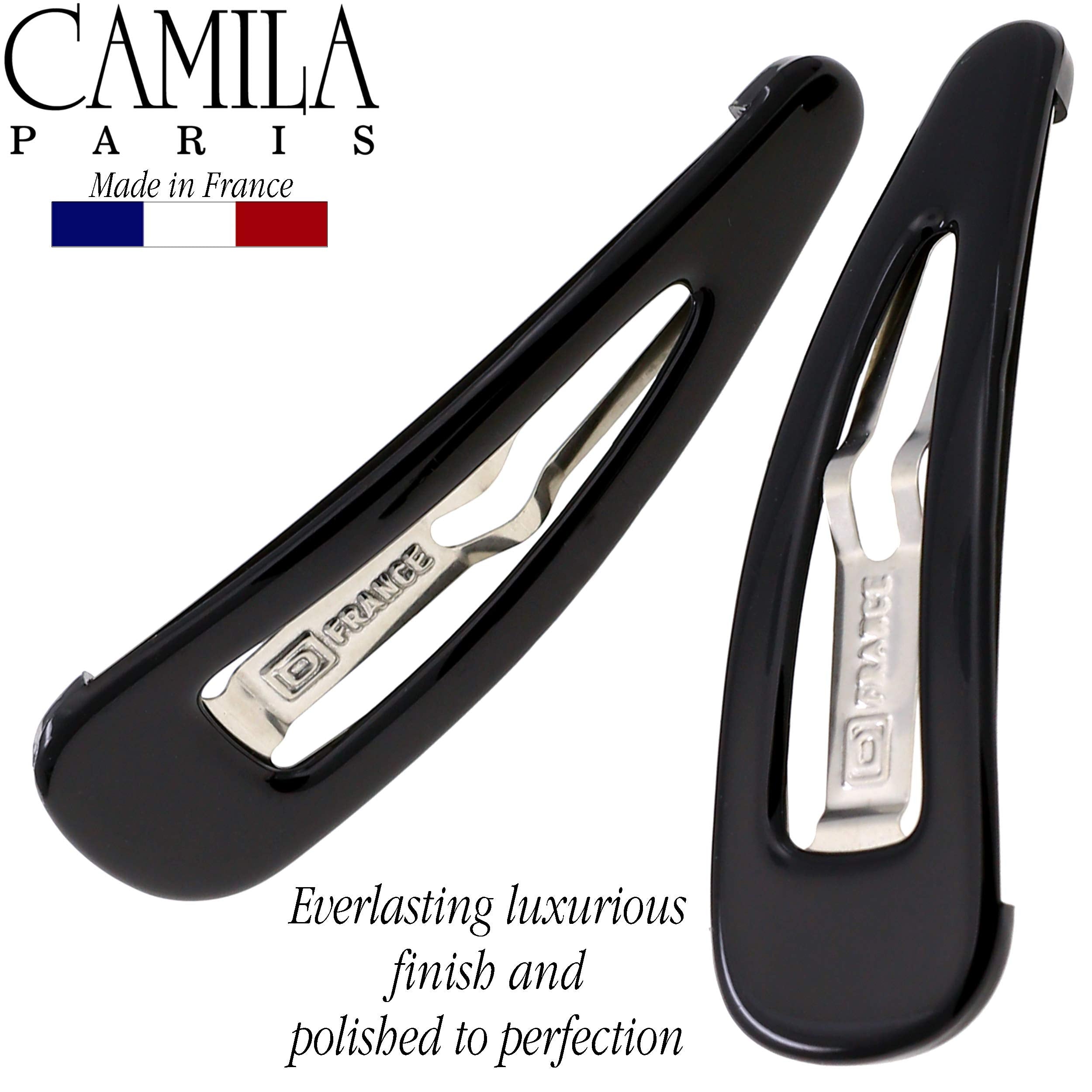 Camila Paris AD90/2 French Hair Barrettes – Strong Hold, No Slip, Made in France