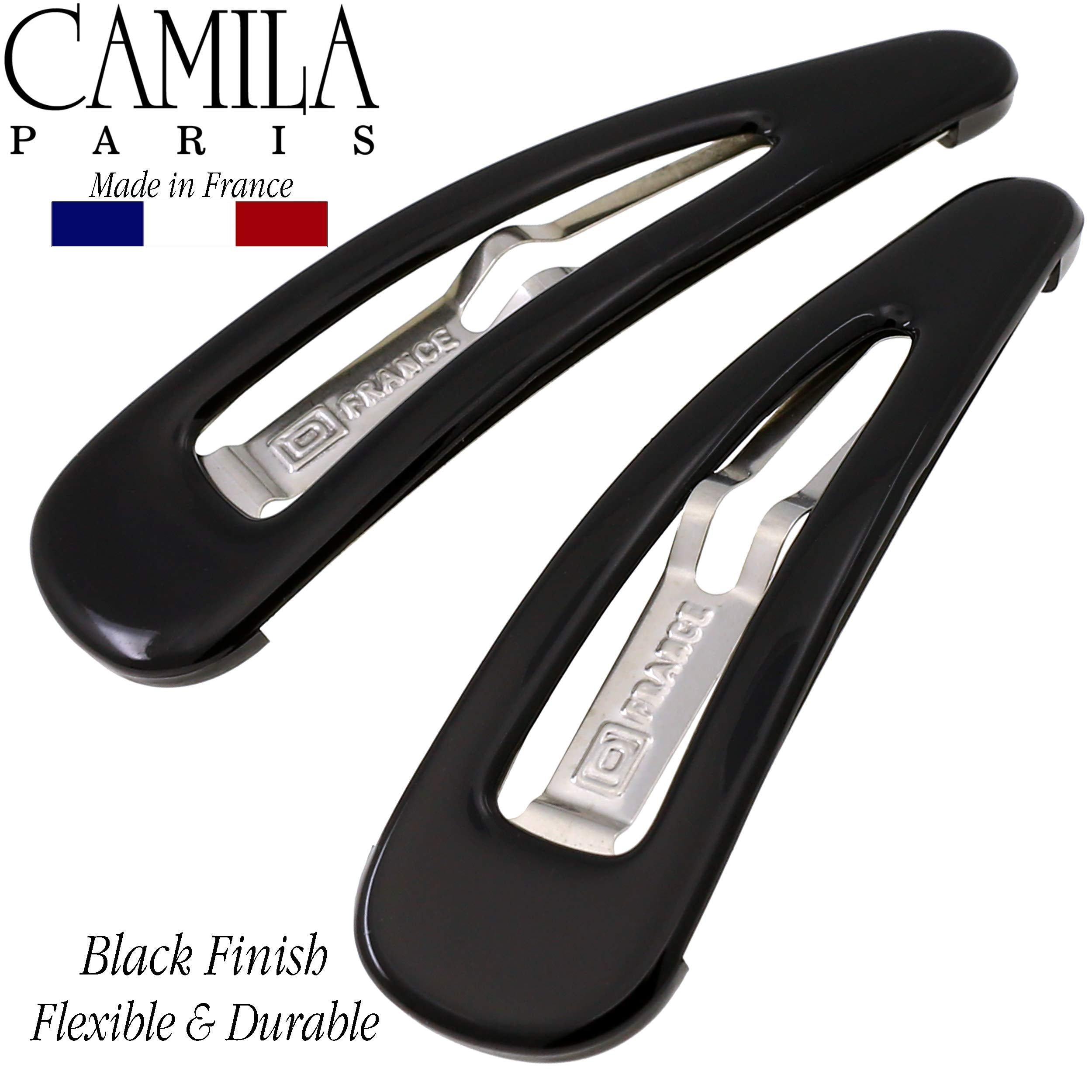 Camila Paris AD90/2 French Hair Barrettes – Strong Hold, No Slip, Made in France
