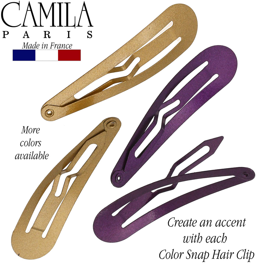 Camila Paris CP1330E French Hair Barrettes – Strong Hold Snap Clips, Made in France