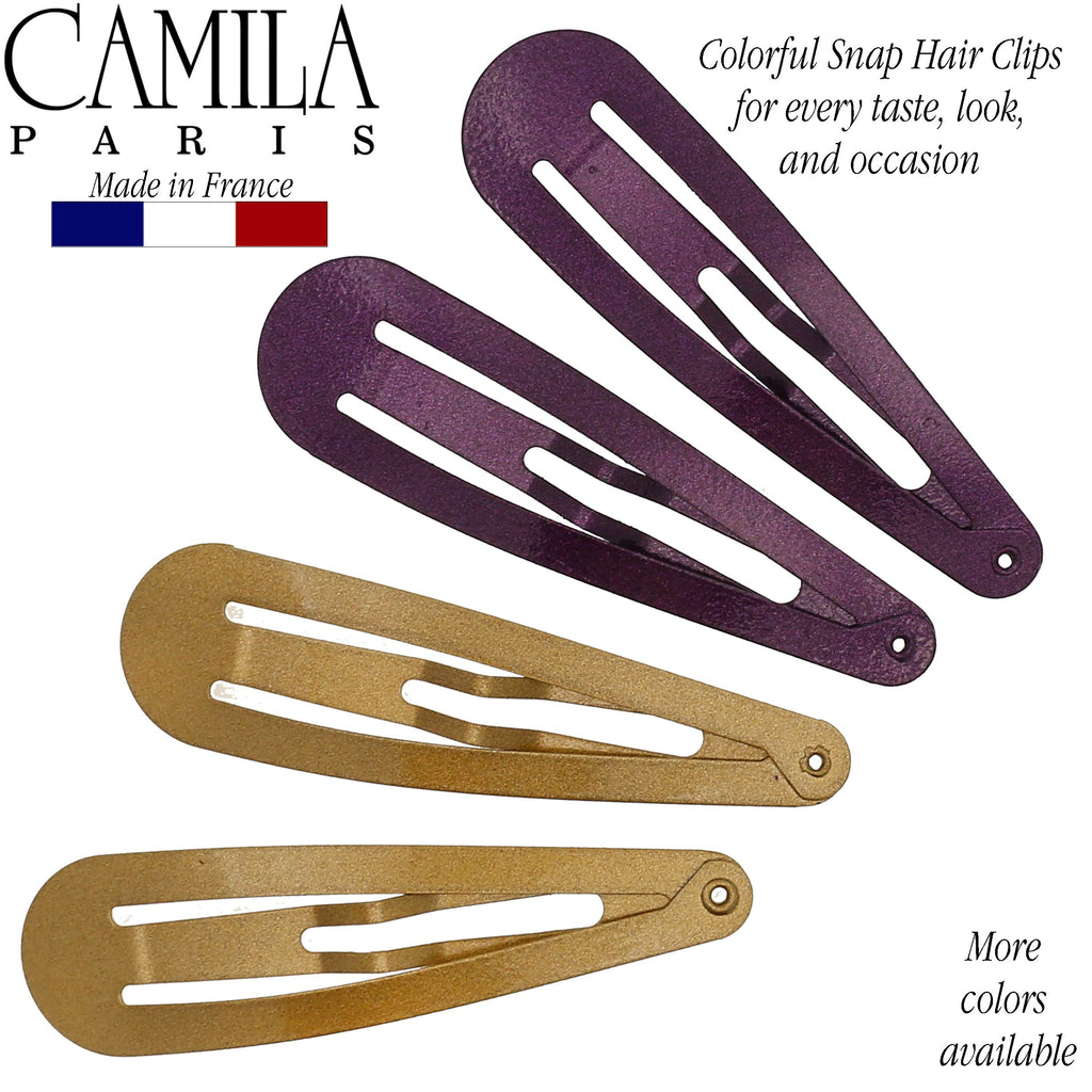 Camila Paris CP1330E French Hair Barrettes – Strong Hold Snap Clips, Made in France