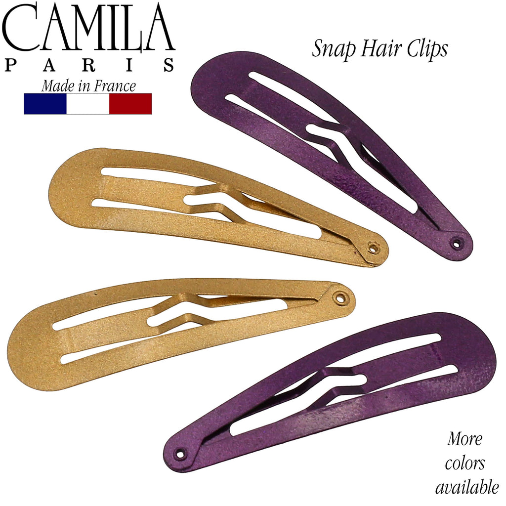 Camila Paris CP1330E French Hair Barrettes – Strong Hold Snap Clips, Made in France