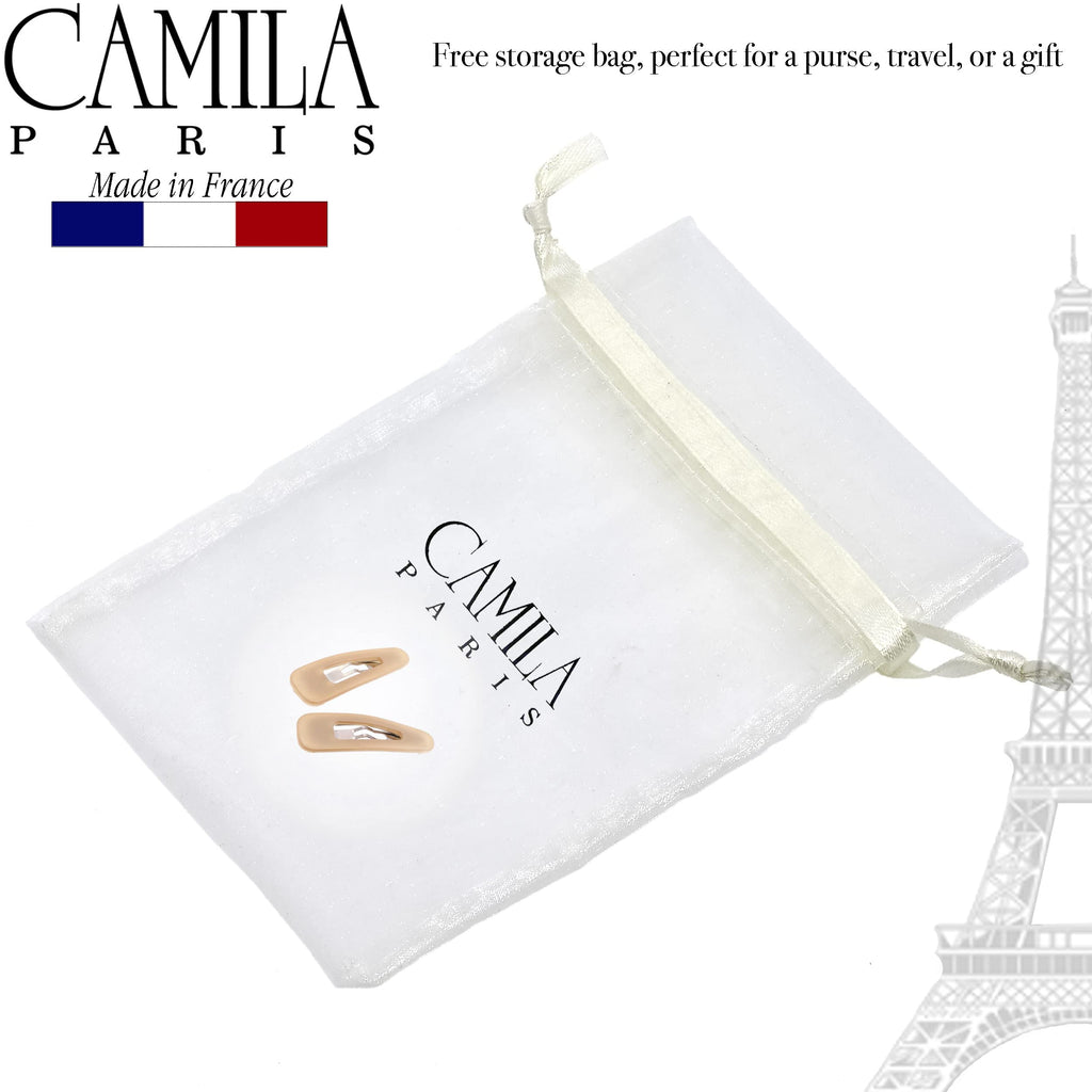 Camila Paris CP3056 French Hair Barrettes – Strong Hold Snap Clips for Women | Made in France