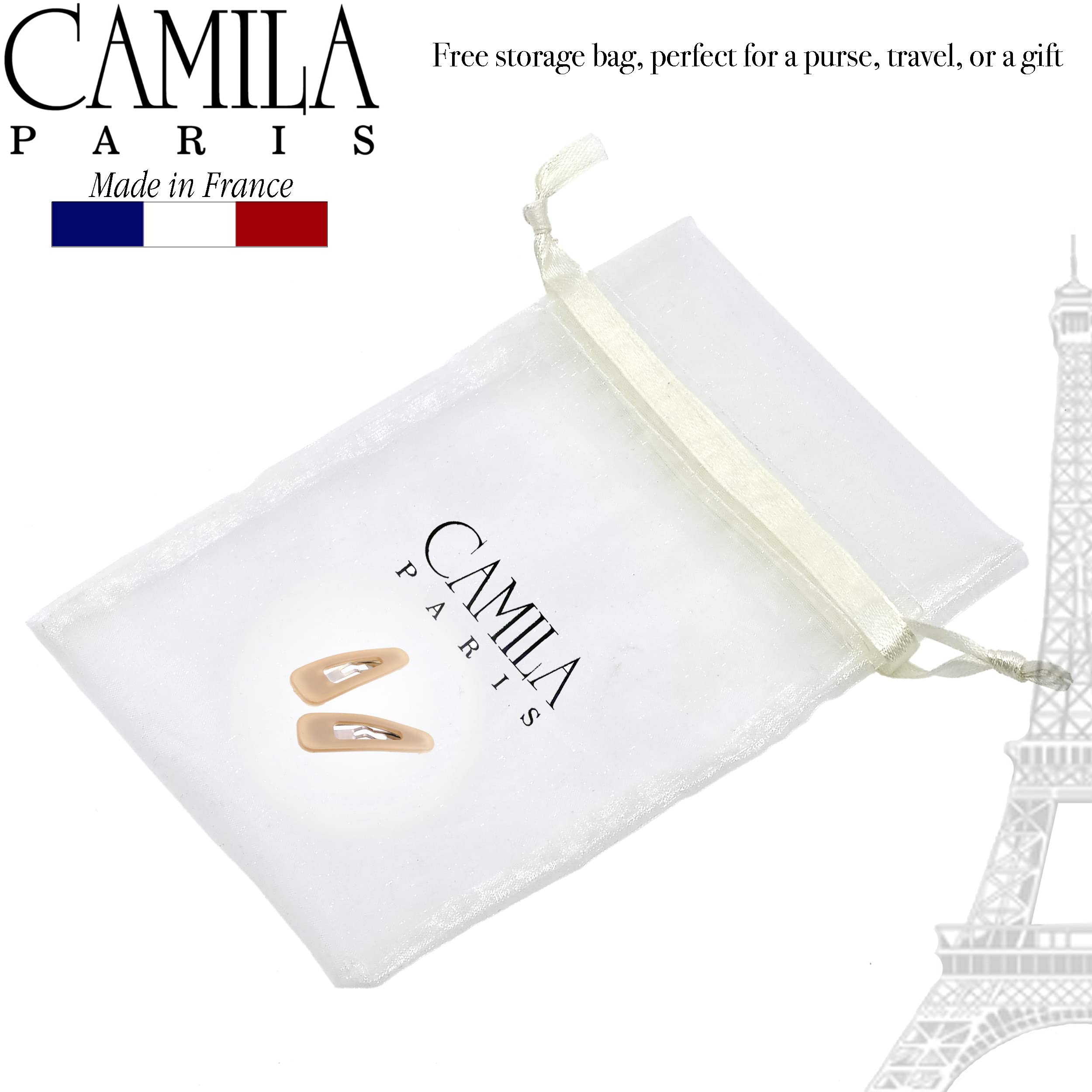 Camila Paris CP3056 French Hair Barrettes – Strong Hold Snap Clips for Women | Made in France