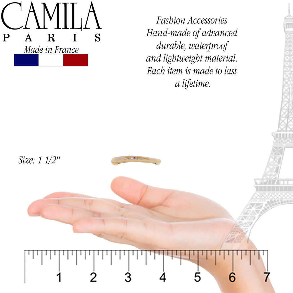 Camila Paris CP3056 French Hair Barrettes – Strong Hold Snap Clips for Women | Made in France