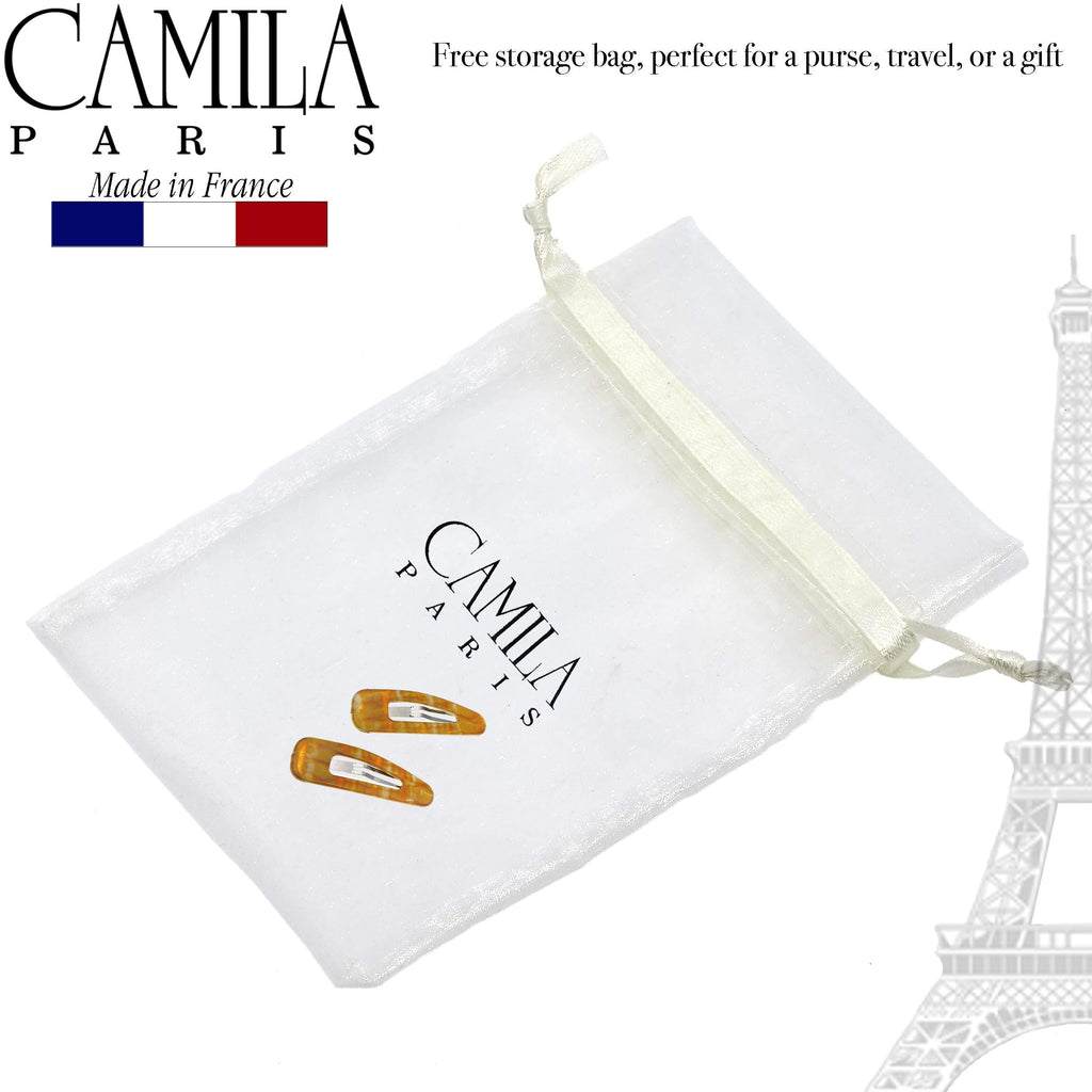 Camila Paris CP3092 French Hair Barrettes Clips – Strong Hold Snap Hair Clips for Women, Made in France