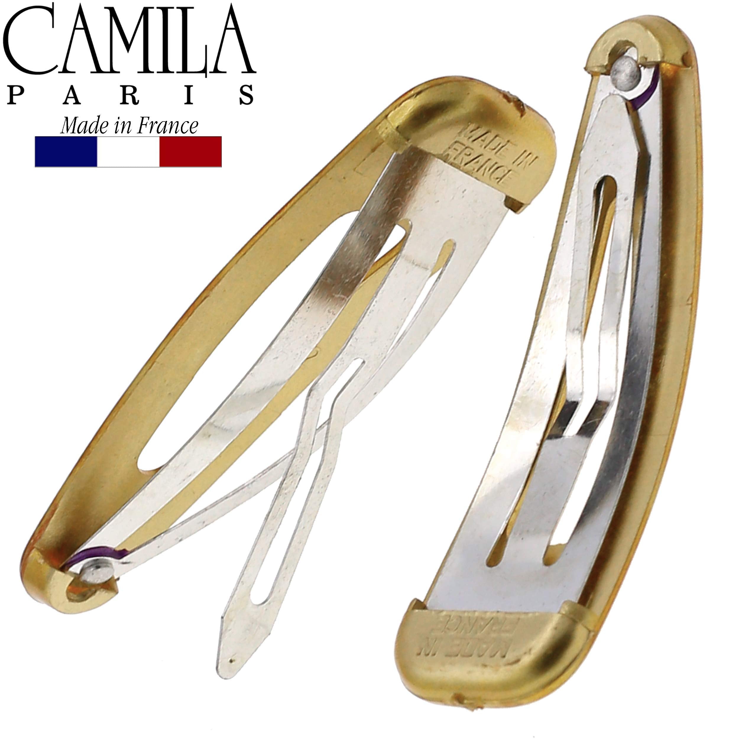Camila Paris CP3092 French Hair Barrettes Clips – Strong Hold Snap Hair Clips for Women, Made in France
