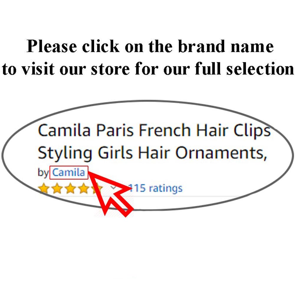 Camila Paris CP3361 French Hair Barrette Clip – Handmade White, Metal-Free Closure, Strong Hold