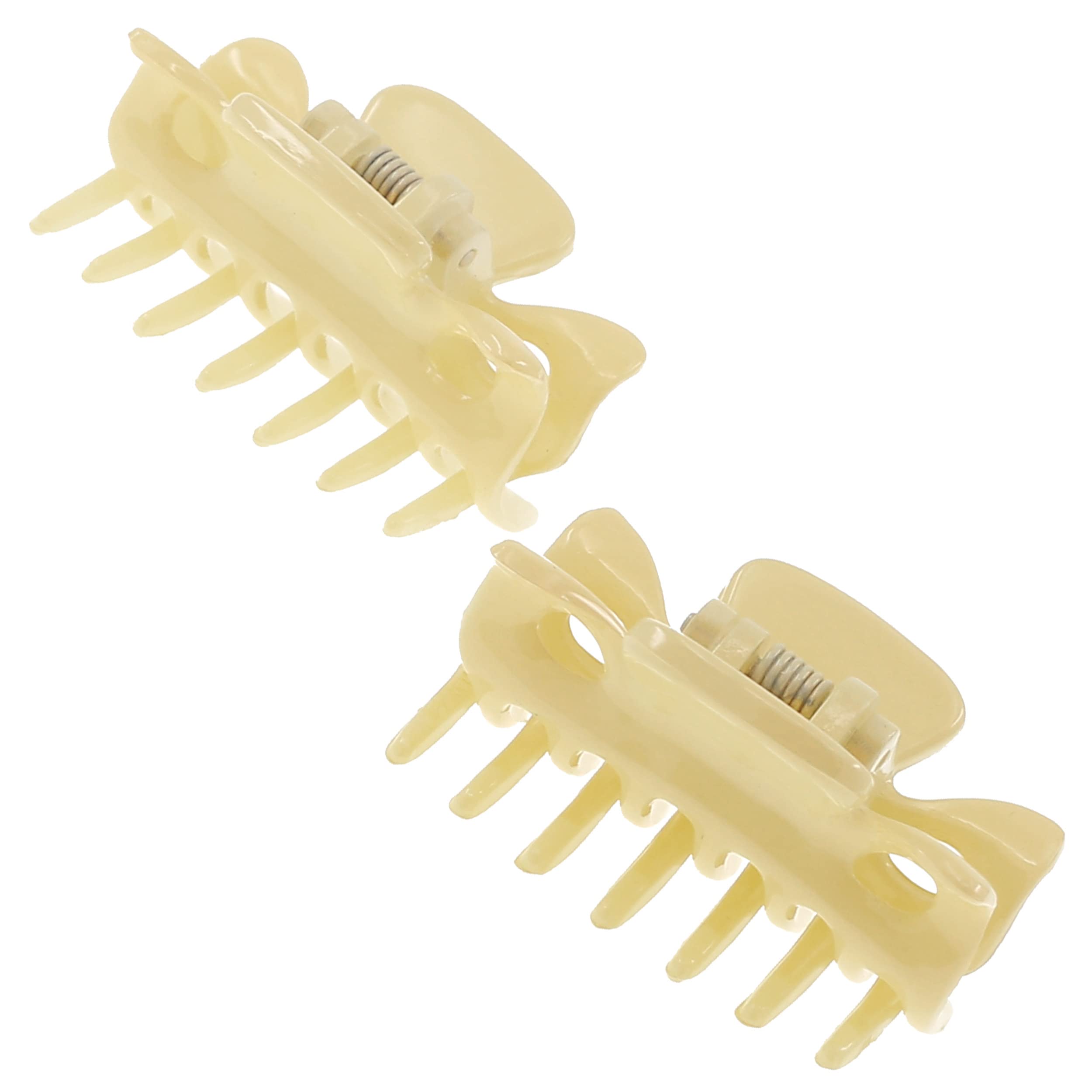 Camila Paris CP3512 Cream Hair Clips Set of 2 – 1.5 Inch French Claw Clips, Strong Hold, No Slip, Made in France