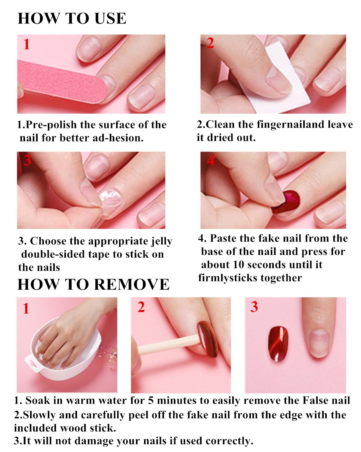 CAMILCY Press On Nails – Handmade Luxury Short Almond, Reusable 10pcs