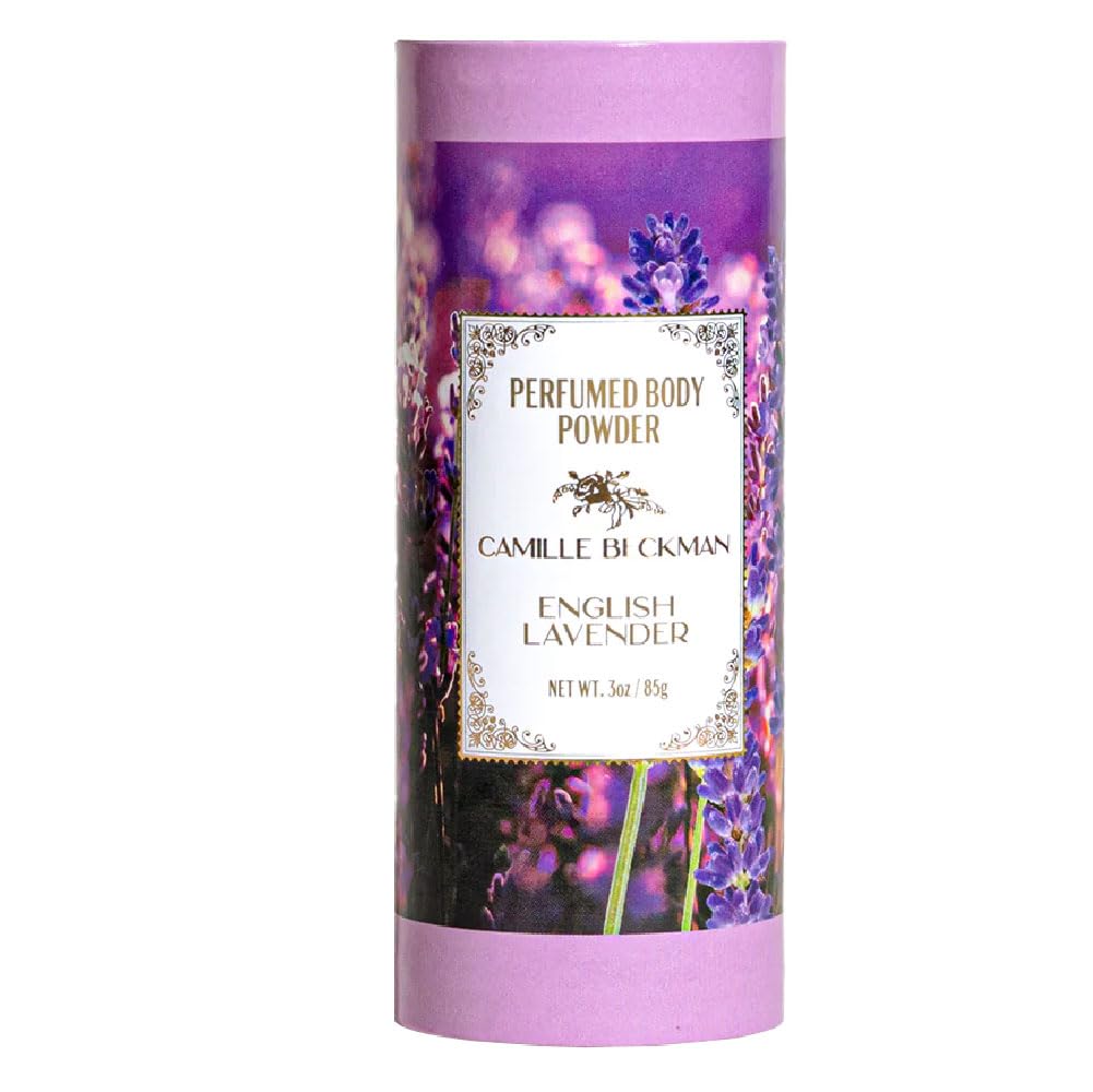 Camille Beckman English Lavender Talc-Free Body Powder 3oz | Perfumed Dusting Powder