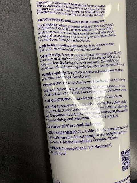 Cancer Council Australia Sensitive Sunscreen SPF50+ 110 ml – Fragrance-Free, Dermatologist Tested